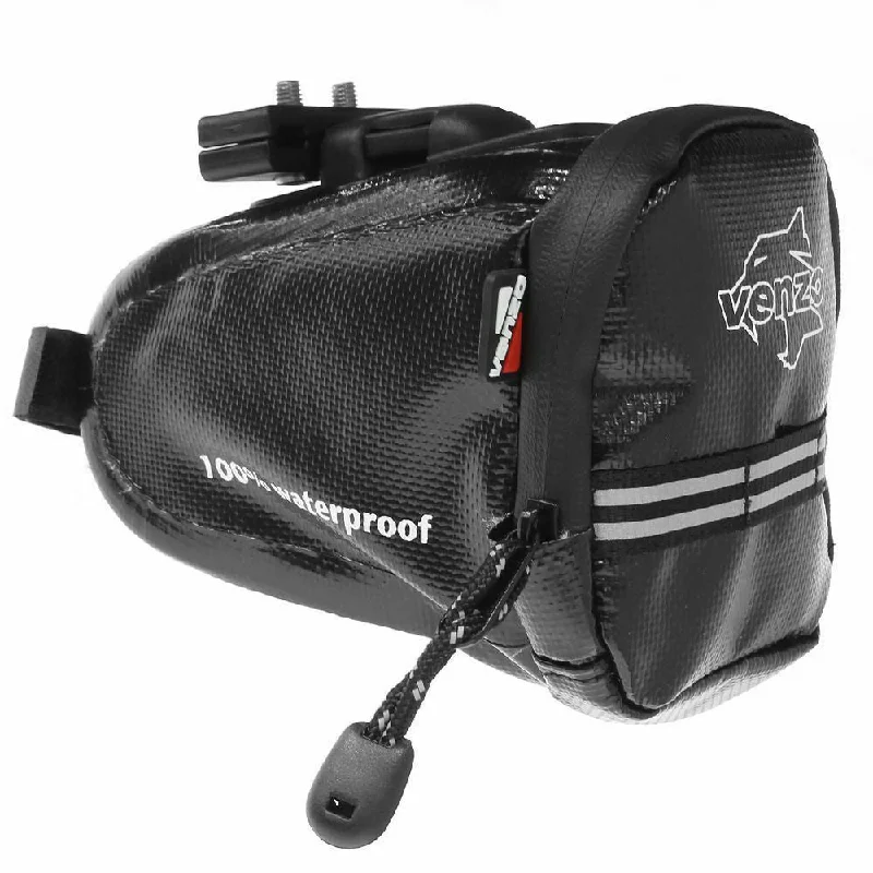 Bike tire seal-VENZO 600D Polyeste Waterproof Bike Bicycle Saddle Bag