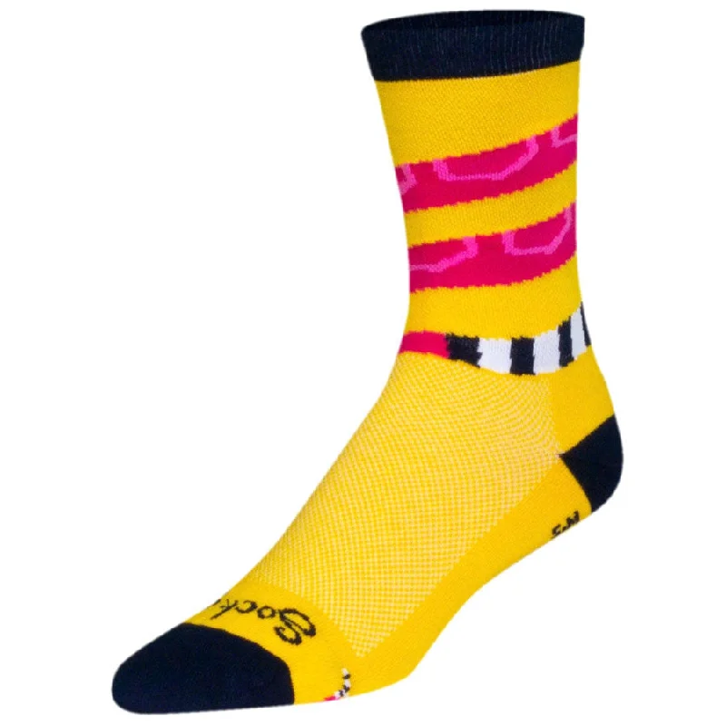 Bicycle fix patch-Crew Rattle Bike Socks - Yellow