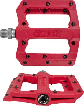 Mountain bike discs-Fyxation Mesa MP Pedals - Platform, Composite/Plastic, 9/16", Red