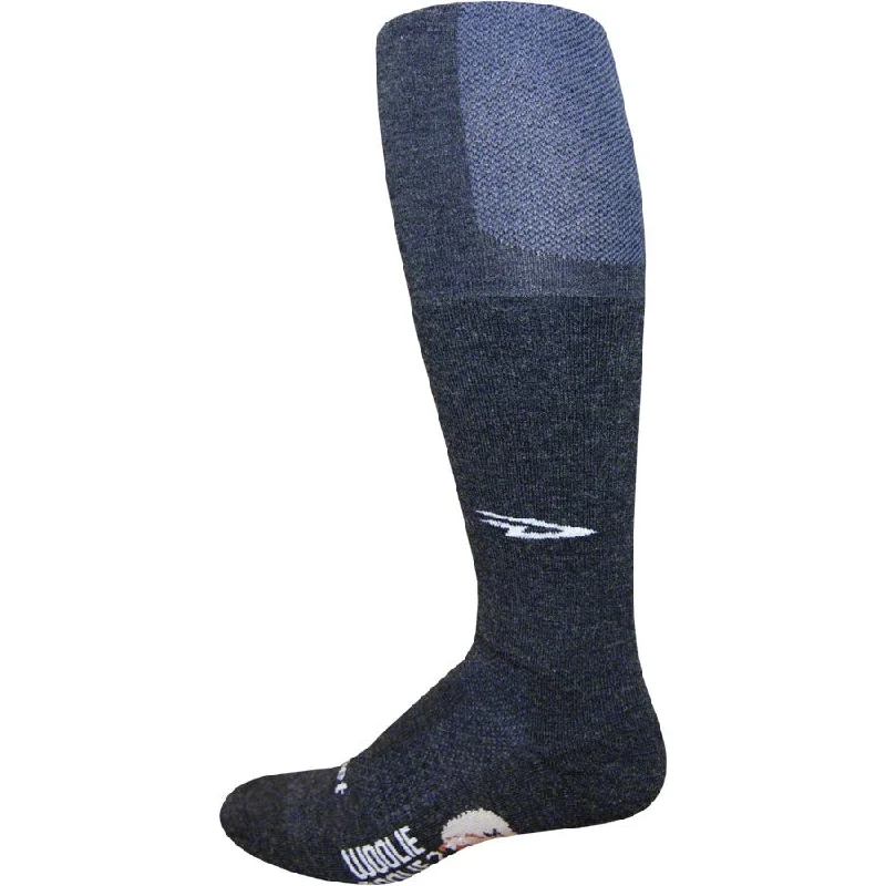 Bicycle tire insert-Woolie Boolie Knee Hi Bike Socks - Black