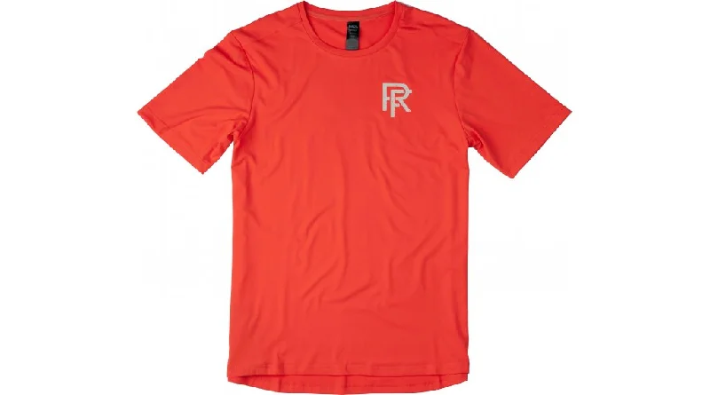 Road bike tubes-Race Face Commit Short Sleeve Tech Top - Coral - 2022