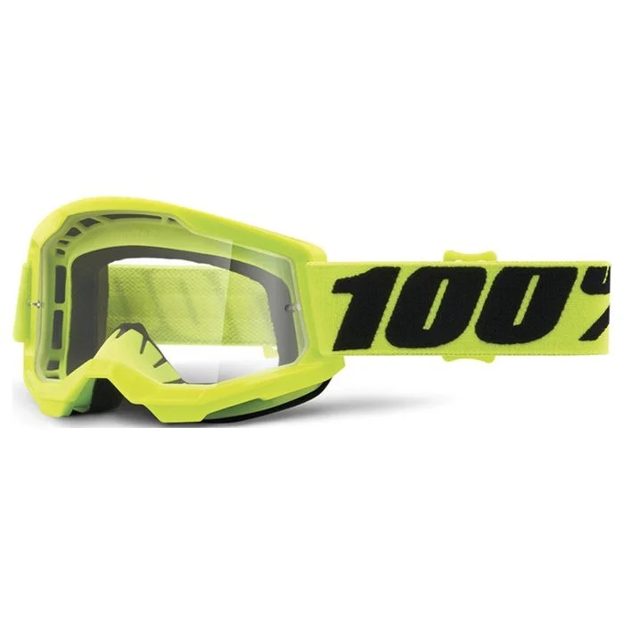 Bike wheel beams-100% YOUTH  STRATA2  YELLOW GOGGLE - CLEAR LENS