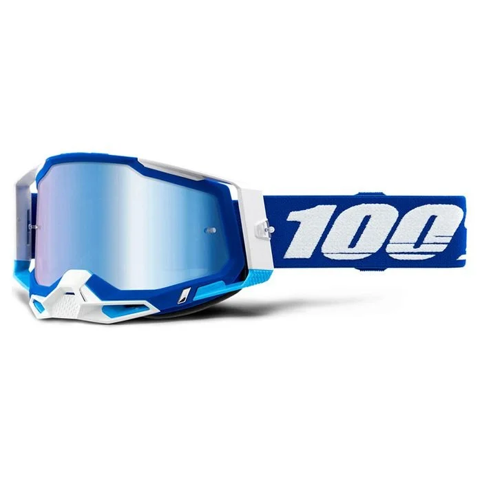 Mountain bike shocks-100% RACECRAFT 2 BLUE GOGGLE - BLUE MIRROR LENS