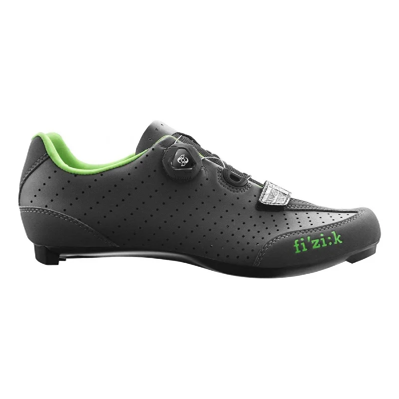 Bicycle back light-Fizik R3 UOMO BOA Road Cycling Shoes Anthracite/Green Size 40