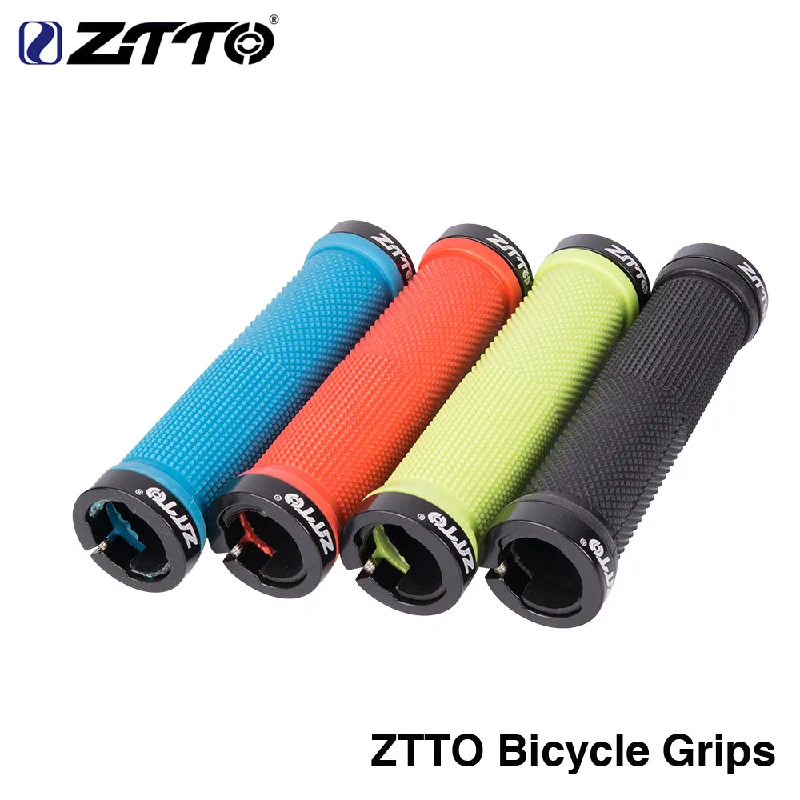 Bicycle tire insert-ZTTO Bicycle Parts MTB Cycling Lockable Handle Grip Anti Slip Grips For MTB Folding Bike Handlebar AG-16 1Pair